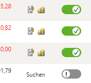 Symbole Prüfung Bankvorgänge